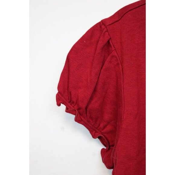 2006 Gymboree Cherry Pie Shirt sz 7 NWT Polo Red Ruffled Sleeves Embroidered - Picture 4 of 9